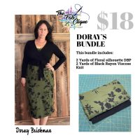 Doray's Bundle (#13): 2y Floral Dilhouette DBP and 2y Black Rayon Viscose