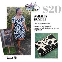 Sarah's Bundle (#15): 2y My Moo DBP and 2y Vertical Stripes Techno Crepe